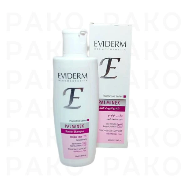 شامپو تقویت کننده پالمینکس اویدرم مناسب برای انواع مو eviderm