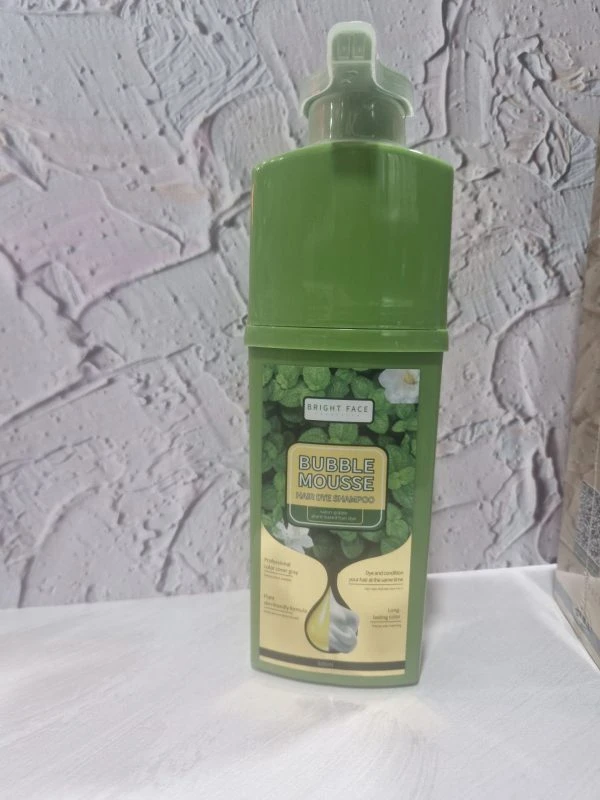شامپو رنگ بابل موس گیاهی حجم ۵۰۰ میلی لیتر رنگ مشکی BRIGHT FACE