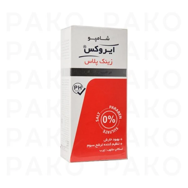 شامپو زینک پلاس فاقد سولفات ایروکس مخصوص شوره چرب irox