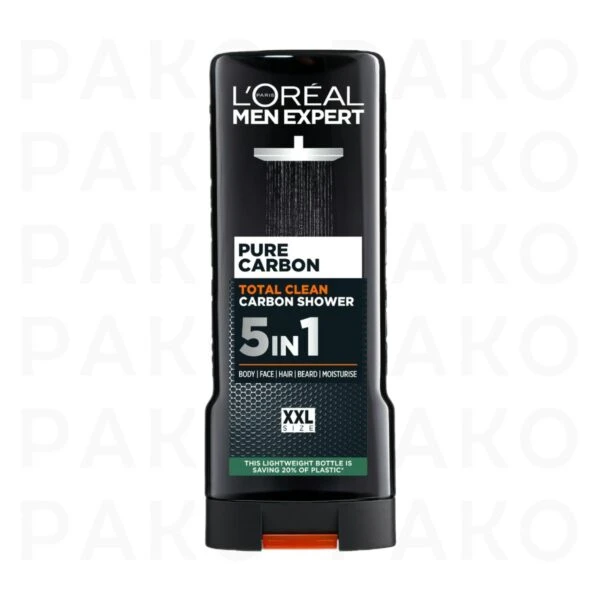 شامپو سر و بدن لورآل Loreal مدل Pure Carbon حجم 300 میل