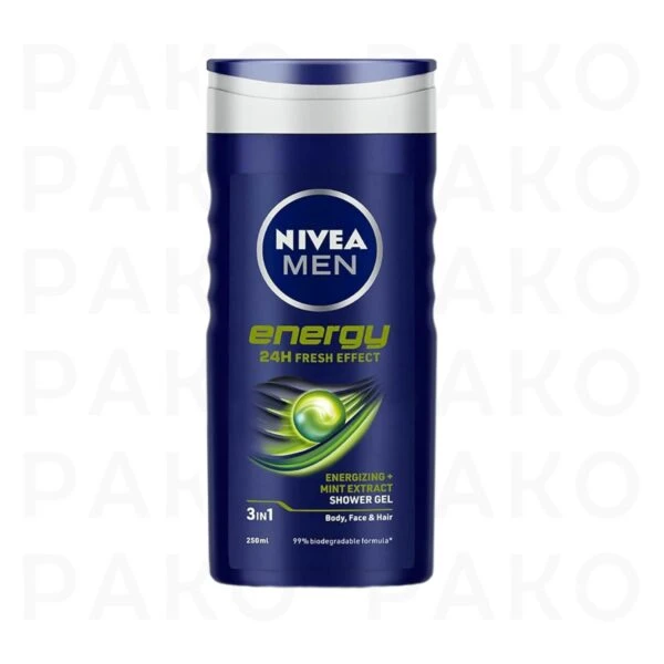 شامپو سر و بدن نیوا مردانه مدل energy nivea