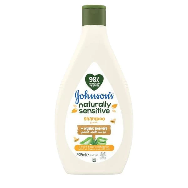 شامپو سرکودک سری Naturally Sensitive حاوی عصاره آلوئه ورا 395 میل جانسون johnsons