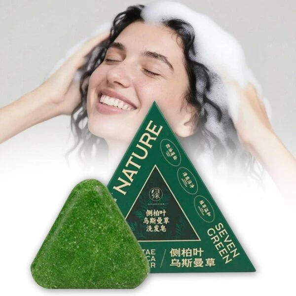شامپو صابونی بدون سولفات seven green طبیعی وزن 120 گرم