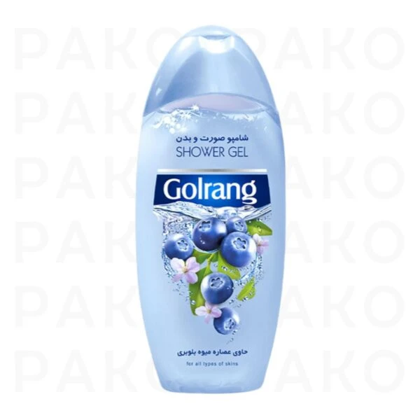 شامپو صورت و بدن حاوی عصاره میوه بلوبری گلرنگ 400 گرم golrang