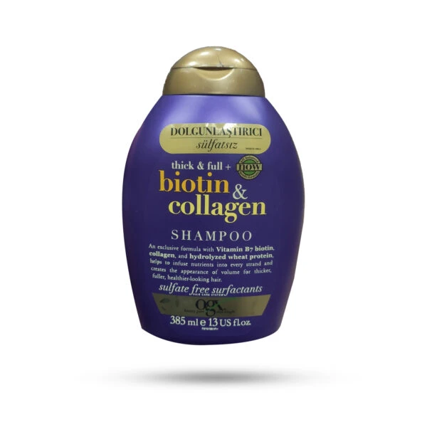 شامپو ضد ریزش او جی ایکس OGX بدون سولفات مدل Biotin & Collagen