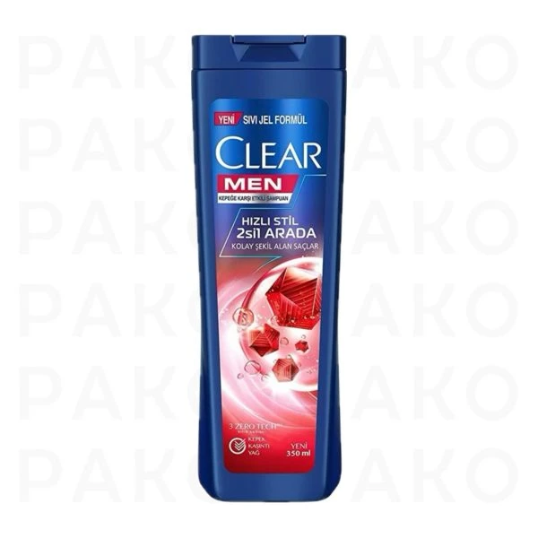شامپو ضد شوره 2 در 1 مردانه کلیر ترکیه مدل Hizli Stil حجم 350 میل