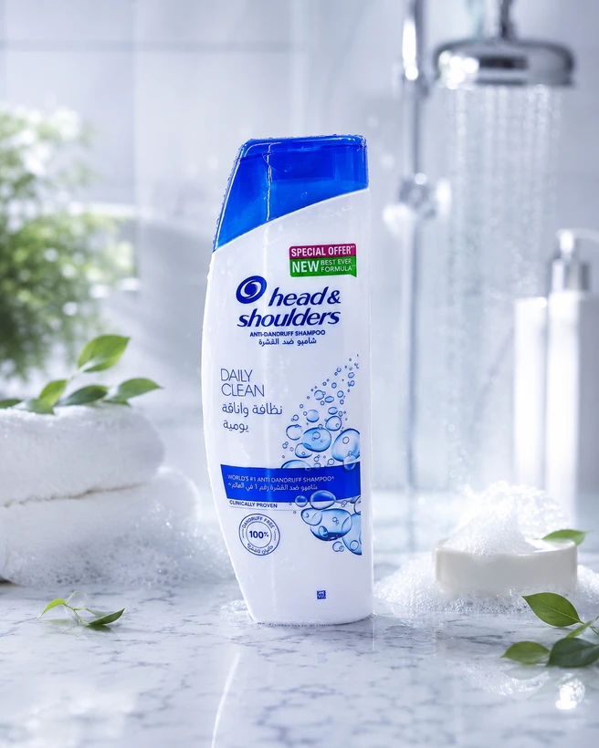 شامپو ضد شوره و ضد ریزش تمیزی روزانه مدل DAILY CLEANحجم 375 میل عربستانی