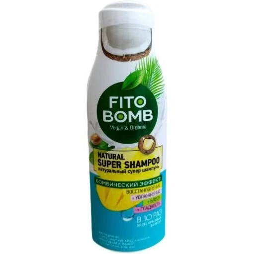شامپو فیتو بمب برا بازسازی مو باعصاره نارگیل و انبه 250 ml