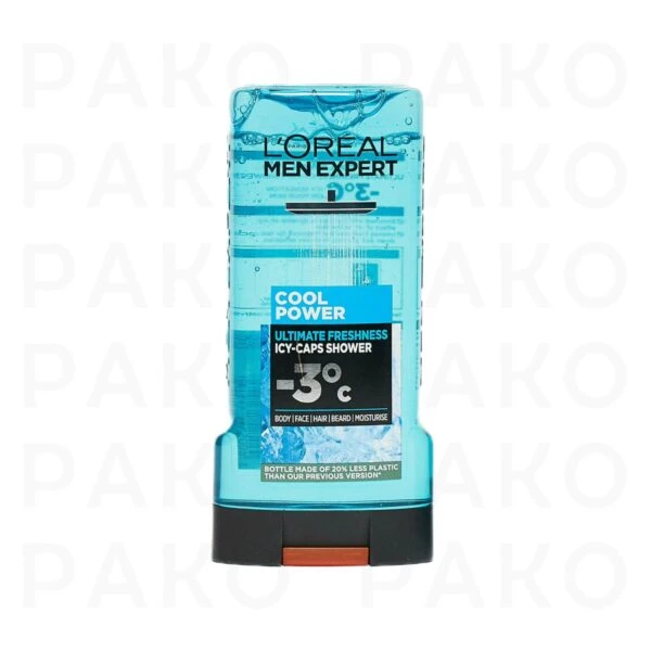 شامپو لورال کول پاور سر و بدن 300 میل Loreal cool power Shampoo