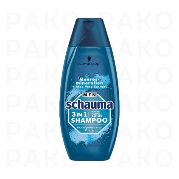شامپو مردانه شاوما مدل FRESHNESS 3IN1 حاوی آلوئه ورا و مینرال های دریایی 3 IN 1 SHAMPOO