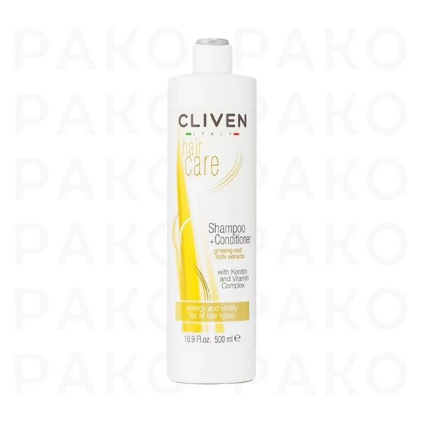 شامپو و نرم کننده مو کلیون مدل Ginseng And Litchi Extracts حجم 500 میلی مناسب انواع مو
