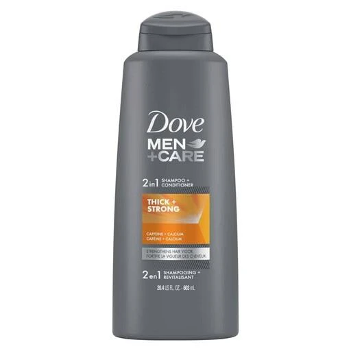 شامپو و نرم‌کننده ۲ در ۱ داو (Dove) مدل Thick & Strong – تقویت‌کننده و ضخیم‌کننده موی آقایان ‌ ---