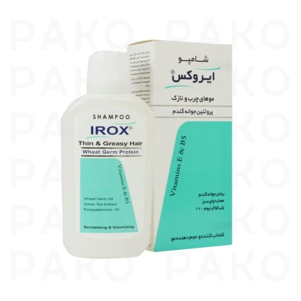 شامپو پروتئین جوانه گندم ایروکس مناسب موهای چرب و نازک irox