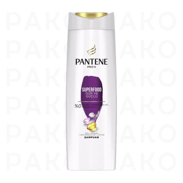 شامپو پنتن سوپر فود مناسب تقویت و تغذیه مو بنفش 350 میل Pantene Superfood Shampoo