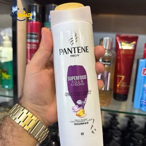 شامپو پنتن مدل Superfood ضد موخوره و تقویت کننده مو | Pantene Superfood Shampoo, anti-dandruff and hair strengthening
