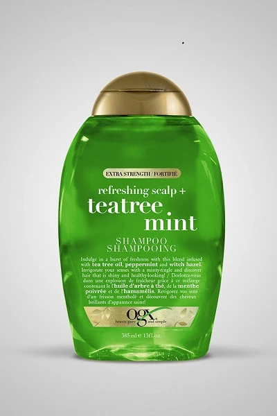 شامپو چای سبز و نعنا او جی ایکس OGX Extra Strength Refreshing Scalp Teatree Mint Shampoo