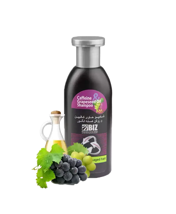 شامپو کافئین و روغن هسته انگور