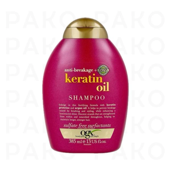شامپو کراتینه او جی ایکس مدل KERATIN OIL حجم 385 میل