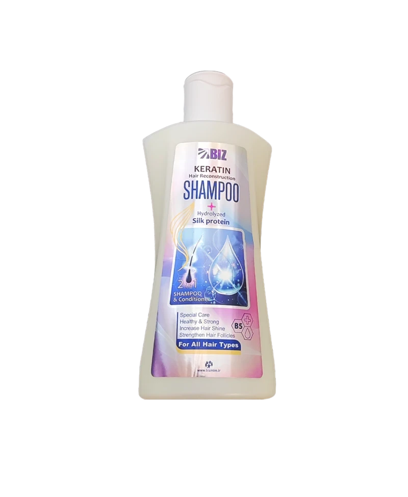 شامپو کراتینه و پروتئین هیدرولیز شده ابریشم بیز 300 میل