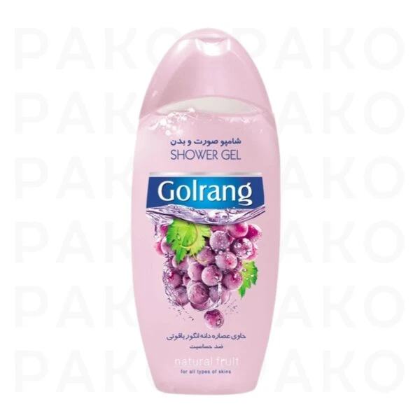 شامپو گلرنگ صورت و بدن انگور یاقوتی 400 گرم golrang
