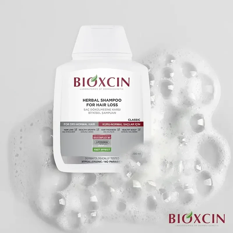 شامپو گیاهی مناسب برای موهای نرمال و خشک مستعد ریزش BIOXCIN