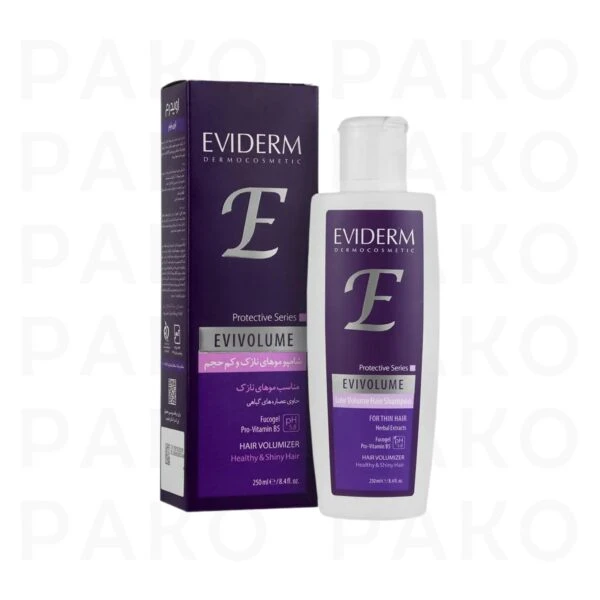 شامپوی حجم دهنده و مناسب موهای نازک و کم حجم اوی ولوم اویدرم eviderm