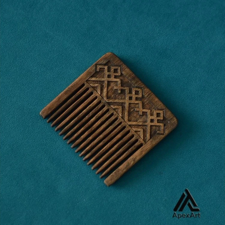 شانه چوبی طرح نقش مایه سنتی