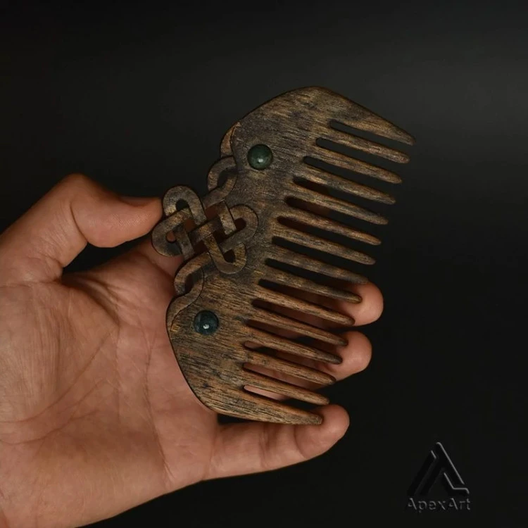 شانه چوبی طرح گره