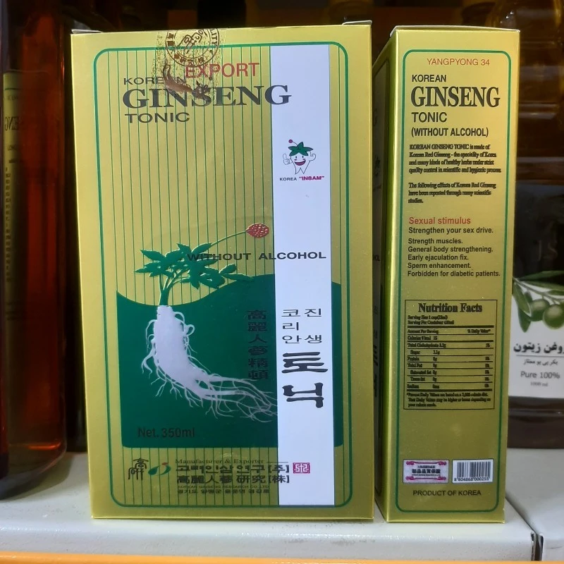 شربت جنسینگ ریشه دار کره ای تقویت‌کننده قوای جسمانی و جنسی 350 میلی