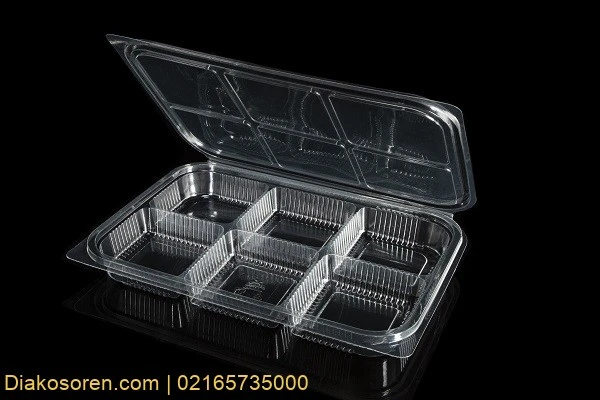 شش خانه مستطیل پریما پلاستیک (250 عدد)
