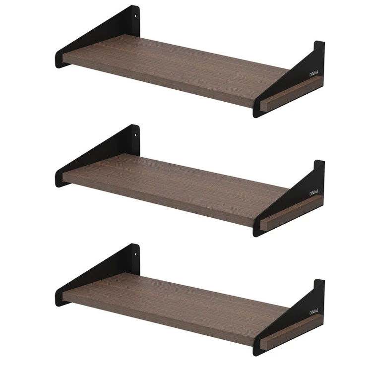 شلف دیواری دینیال مدل شیاردار کد DN4015 مجموعه سه عددی