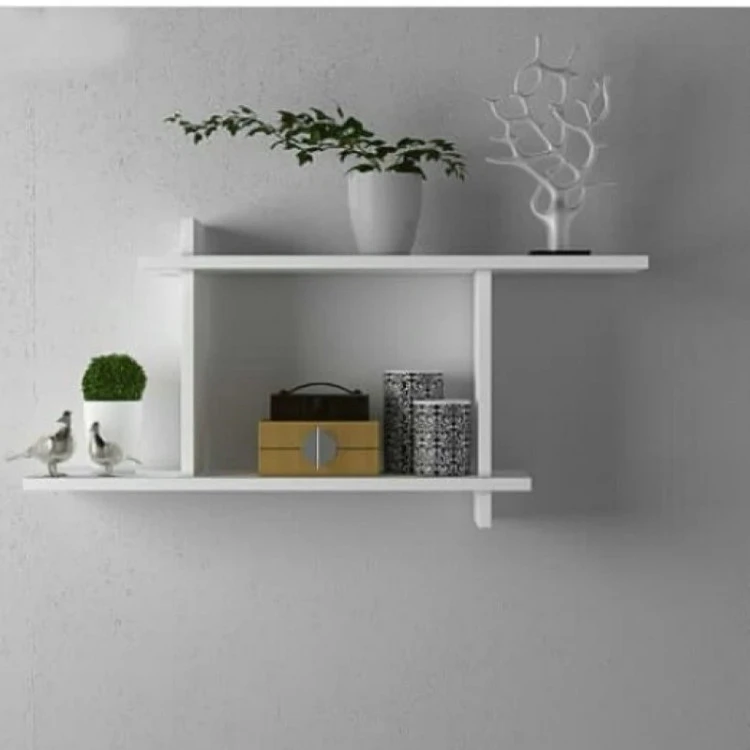 شلف دیواری ساده استند گیاه پایه مناسب گلدان کتابخانه ام دی اف