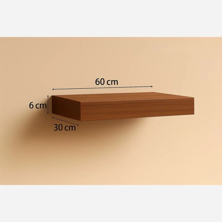 شلف دیواری پایه مخفی 60 سانتیمتر در 30 سانت کد H6030