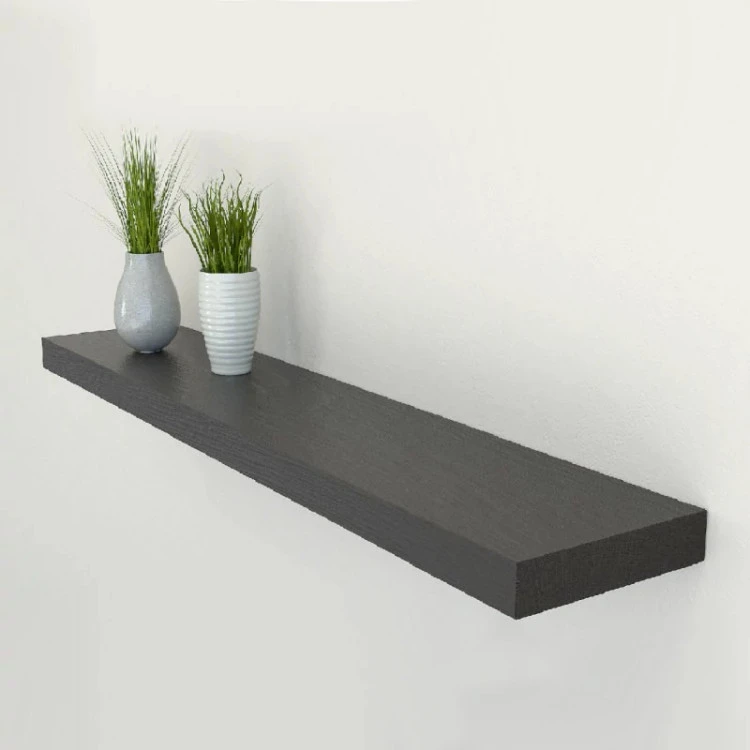 شلف دیواری پایه مخفی ام دی اف روکش چوب هاما H12025