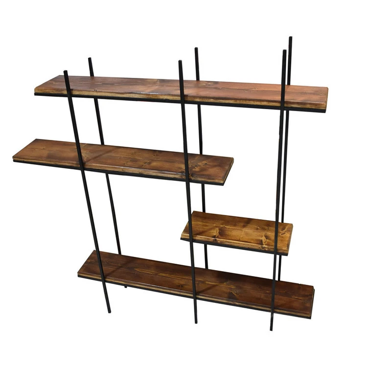 شلف چوب و فلز طراحی صنعتی مدرن کد SH500