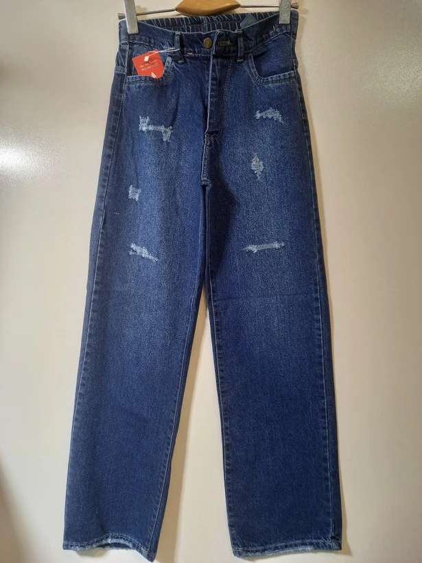شلوار جین نیم بگ زنانه (استریت STREET) شست سفارشی کد BSN986