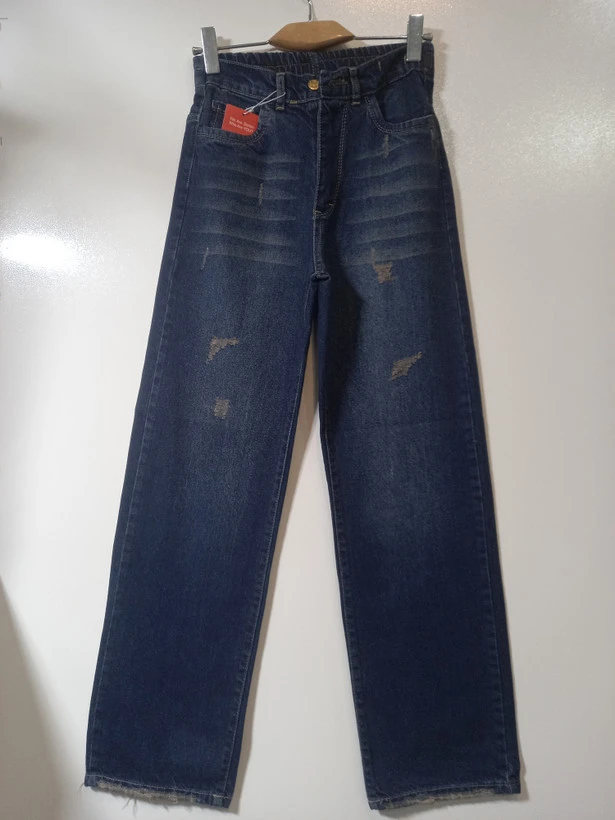 شلوار جین نیم بگ زنانه (استریت STREET) شست سفارشی کد BSN990