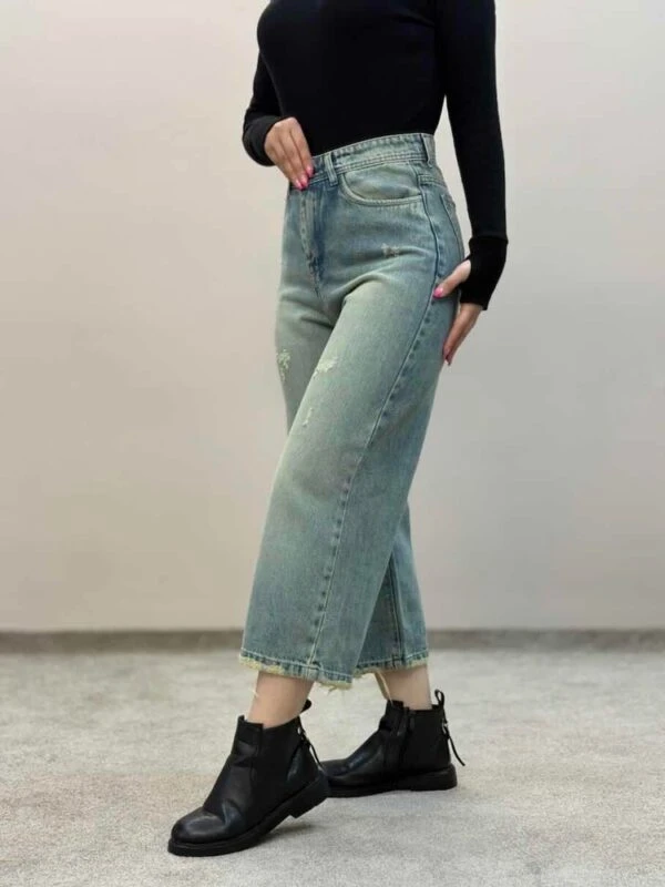 شلوار جین واید لگ روشن8178