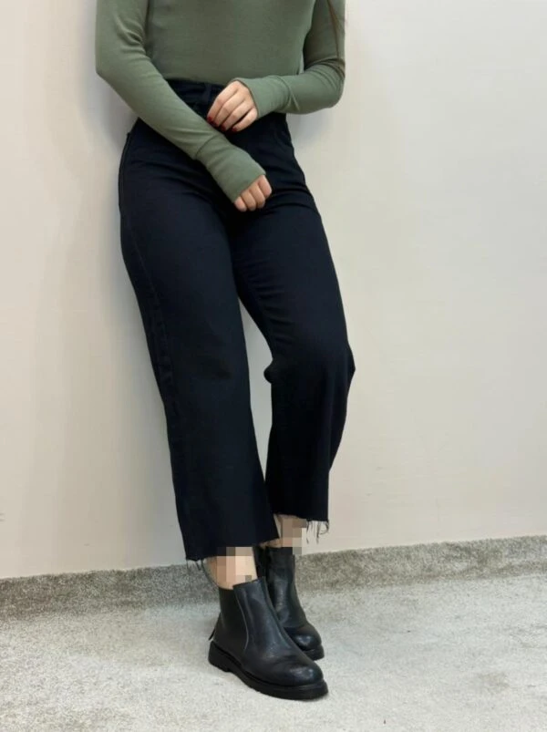 شلوار جین واید مشکی آمسو
