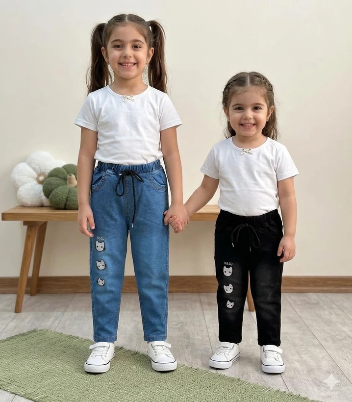 شلوار جین گلدوزی کیتی
