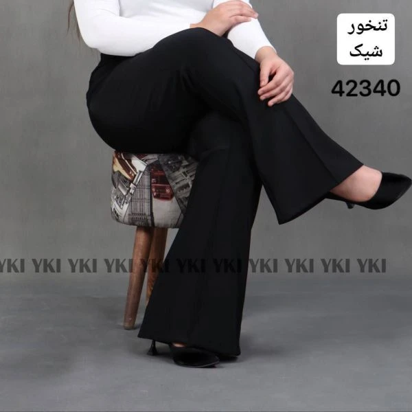 شلوار دمپاگشاد جلوخط سایزبزرگ