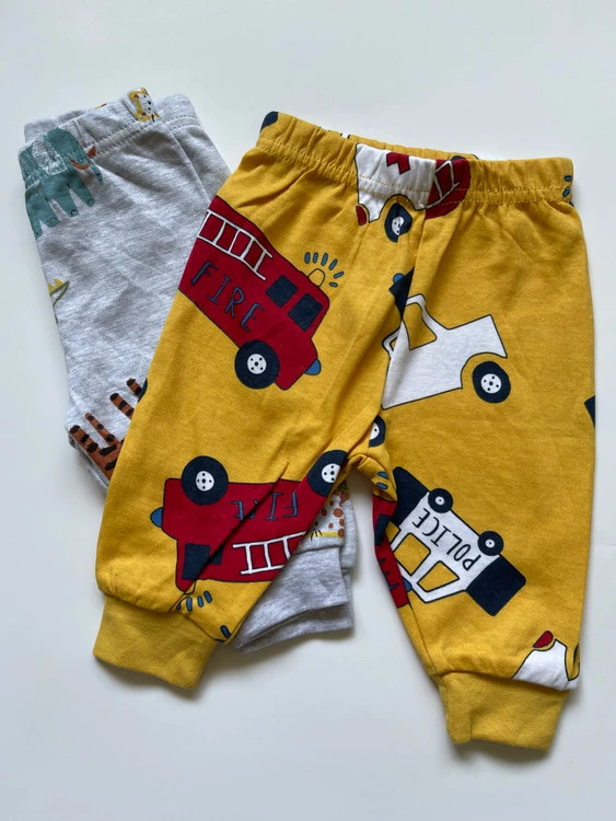 شلوار راحتی نخی بچگانه طرح ماشین برند Primark