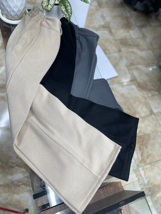 شلوار فوتر مخمل بگ