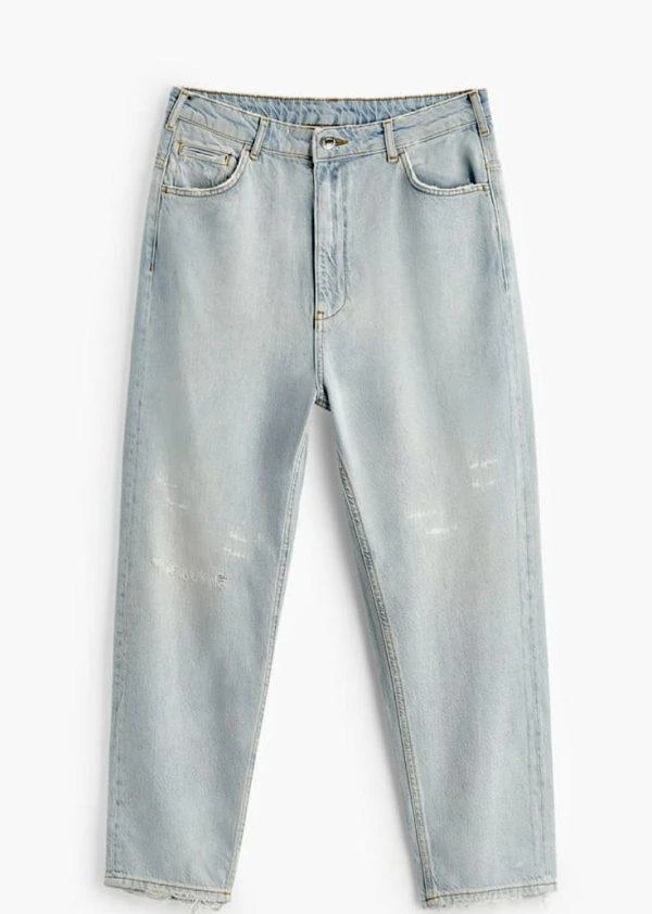شلوار مام آبی یخی