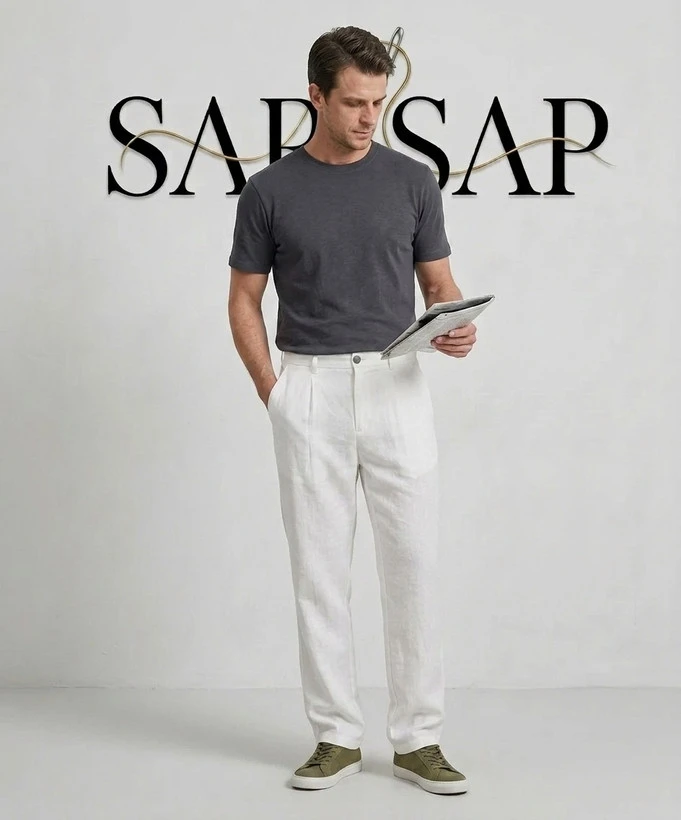 شلوار مردانه بگ پارچه سیلک برند ZARA