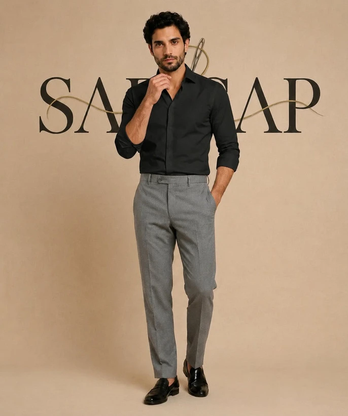 شلوار پارچه‌ای مردانه فاستونی مدل Regular Fit