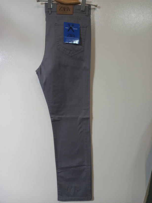 شلوار کتان مردانه راسته اسپورت زارا (REGULAR ZARA) رنگ طوسی کد KMS002