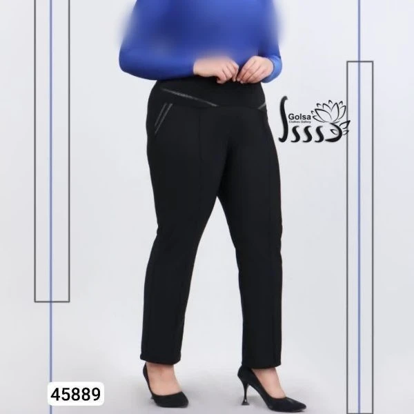 شلوارزنانه راسته جلوخط بیگسایز