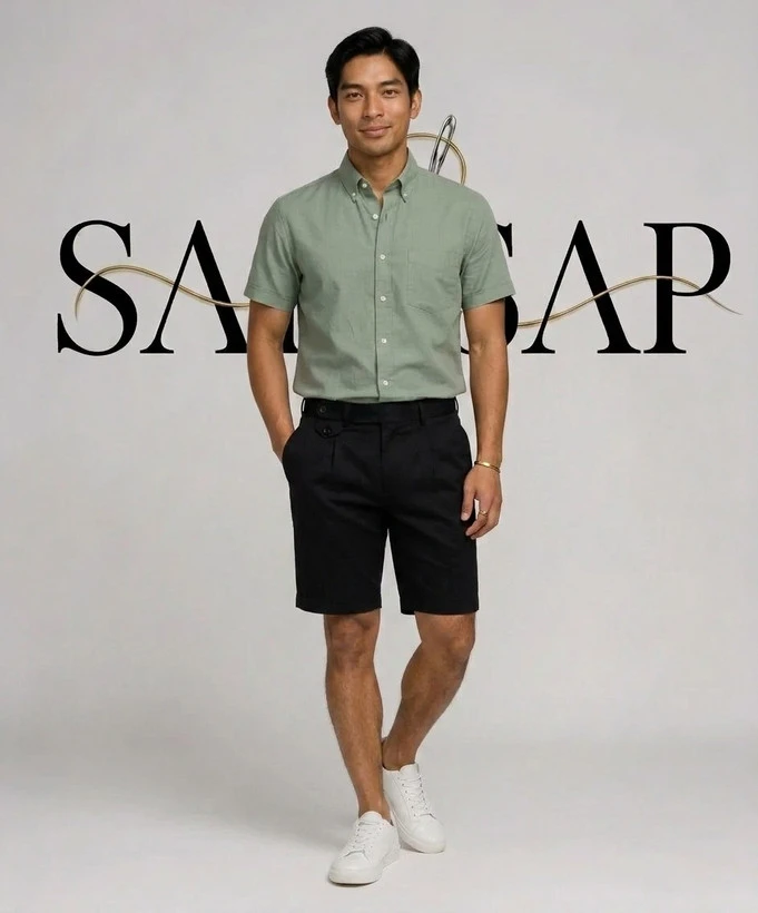 شلوارک مردانه پیلی‌دار کمر ایتالیایی برند ZARA (جنس کرپ)