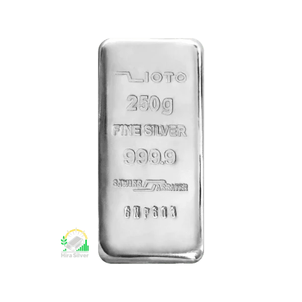 شمش نقره 250 گرمی زیوتو